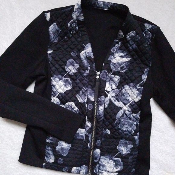 lululemon athletica Jackets & Blazers - Lululemon Cardigan & Again Inky Floral Black